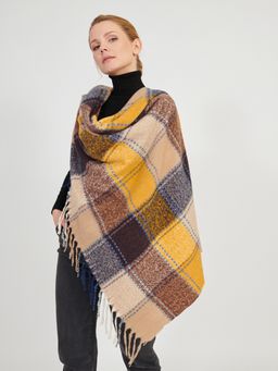 Большой  платок в стиле арт-деко в составе шерсть