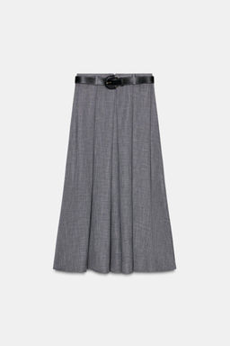 MIDI PLEATED SKIRT WITH BELT - Zara фото 8
