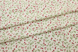 Штапель Ангелия-бордовые цветочки, ш.1.45м, вискоза-100%, 105гр/м.кв - Купава фото 4