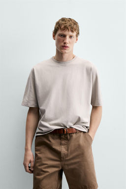CAMISETA BOXY FIT HEAVYWEIGHT / Piedra - Zara фото 2
