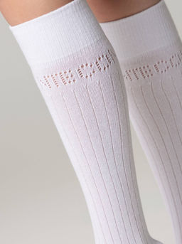 Цена за 2 пары. Носки Удлиненные CONTE CLASSIC Гольфы женские белый - Conte elegant фото 17