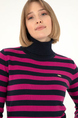 Женский темно-синий свитер с высоким воротником Неожиданная скидка в корзине - U.s. polo assn фото 2