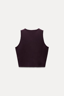 BUTTONED KNIT VEST TOP - Zara фото 31