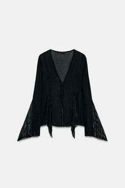 TOP COMBINADO ENCAJE / Negro