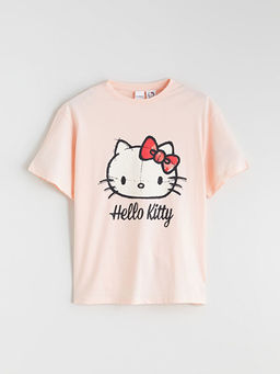 Hello Kitty Bask?l? K?z ?ocuk ?ortlu Pijama Tak?m?