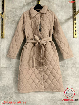 Пальто стеганое с поясом - Bruno фото 4