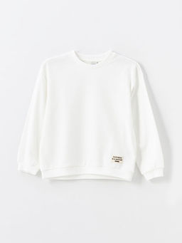 Bisiklet Yaka Basic Uzun Kollu K?z ?ocuk Sweatshirt