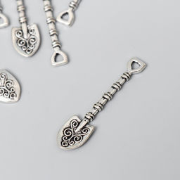 Цена за 10 шт. Сувенир кошельковый металл "Лопата" 4,2х1 см