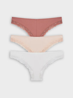 Цена за 2 штуки! Трусы бразилиана женские в наборе, 3 шт - Mark formelle фото 9