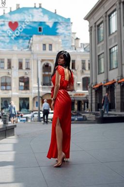 Платье Хезерин ярко-красный