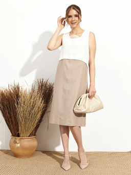 из 100% льна премиального качества. Платье Канны коричневое - Vals фото 10