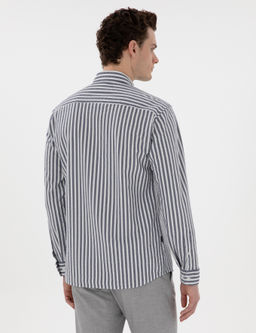 Lacivert Regular Fit _izgili Uzun Kollu G_mlek - Pierre cardin фото 5