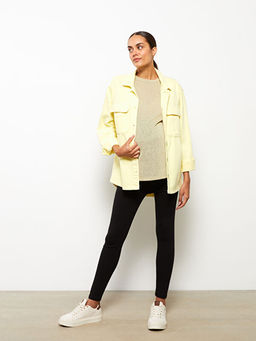 Beli Lastikli D?z Pamuklu Hamile Tayt