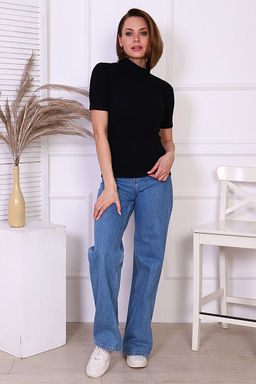 Водолазка женская, рибана с лайкрой (00837, черный) - Плиона фото 6