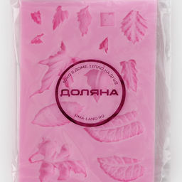 Молд для заливки Доляна Гербарий, силикон, 14 ячеек, 8?5?0.8 см, розовый  фото 7