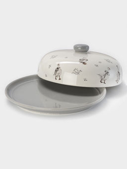 Блинница Доляна «Гуси», d=23 см, h=11 см, доломит, белая