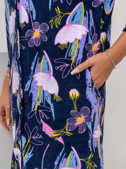 Халат женский, цвет синий