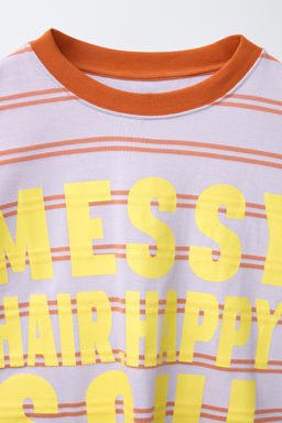 STRIPED AND TEXT T-SHIRT - Zara фото 3