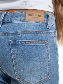 Джинсы синие для девочки 33-1062 синий - Mini maxi фото 4