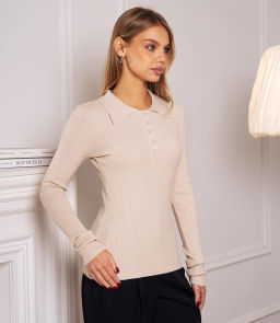 Джемпер #КТ3127, бежевый