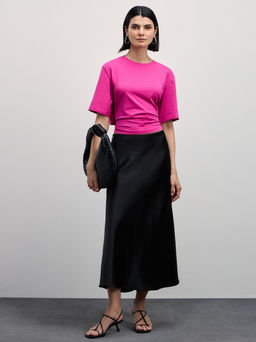 Футболка из хлопка с завязкой на спине / Zarina  фото 3