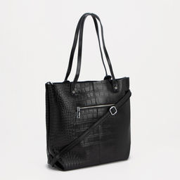 Сумка-тоут на молнии, цвет чёрный - Simaland фото 2