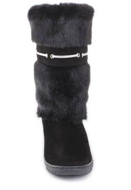 Унты женские на литой подошве черные, норка черная - Roshva фото 5