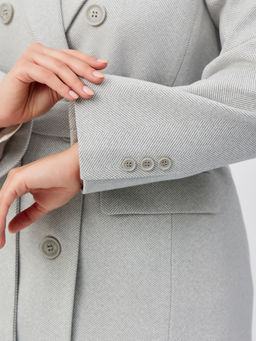 Пальто женское демисезонное 26897 (сильвер/ёлочка)