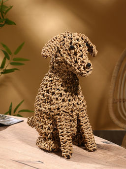 Сувенир плетёный «Собака», 45×28×46х см, сиграсс, светлый