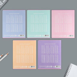 Цена за 20 шт. Тетрадь в клетку, 24 листа, А5, на скрепке, блок №1 «Цветные обложки» МИКС