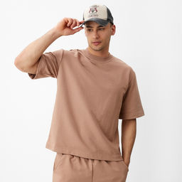 Футболка мужская из органического хлопка MINAKU REGULAR FIT: бежевая, р-р 52