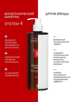 System 4 Биоботанический шампунь, 500 мл - Sim sensitive фото 7