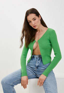 Кардиган с застежкой на цепочку