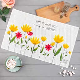 Цена за 2 шт. Полотенце кухонное Доляна Enjoy today, белое, 35?60 см