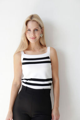 10084 Топ вязаный чёрно-белый - Martichelli фото 10
