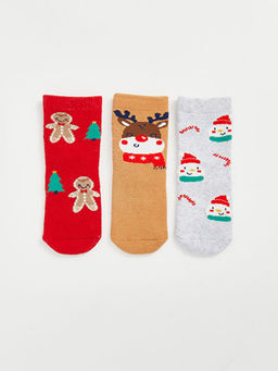 Y?lba?? Temal? Erkek Bebek Soket ?orap 3l?