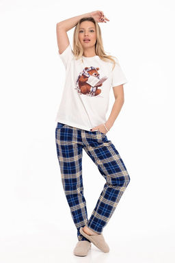Пижама М324316Пмс молочный/синий