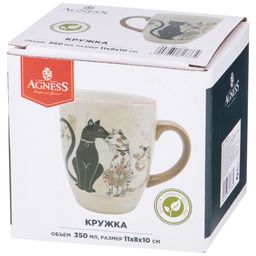КРУЖКА AGNESS ПАРИЖСКИЕ КОТЫ 11*8*10 СМ 300 МЛ  фото 2