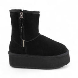 Сапоги из натуральной кожи R-60A черные