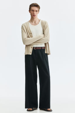 Pantal?n en mezcla de lino Loose Fit - H&m фото 5