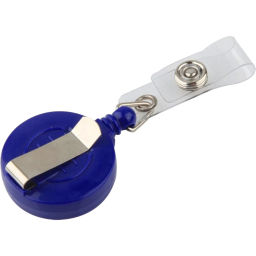 Держатель для бейджа Attache Economy с рулеткой синий(без бейджа),10шт в уп  фото 2