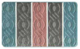 Набор ковриков 2-х пр. для ванны туалета (60*50/60*100) DINA 43 TURQUOISE-01 WHITE-40 GREY-44 ROSE - Efor фото 2
