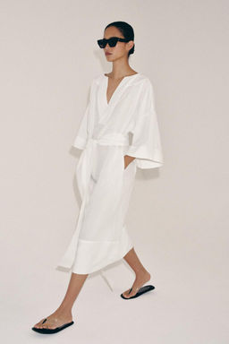 VESTIDO T?NICA CINTUR?N ZW COLLECTION / Blanco - Zara фото 10