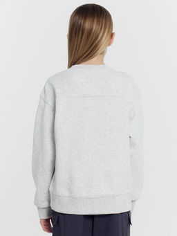 Свитшот для девочек в сером цвете с печатью - Mark formelle фото 4