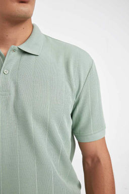 Новая футболка-поло стандартного кроя с короткими рукавами - Defacto фото 5