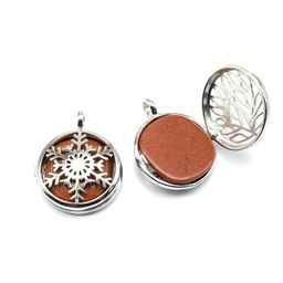 Кулон открывающийся Снежинка 25*25мм с бирюзой - Радуга камня фото 17