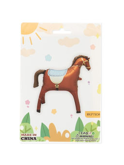 Воздушный шар фольгированный 3D 35" «Лошадка», коричневый, сатин