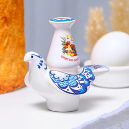 Подсвечник Голубь. Пасха,гжель 8 см