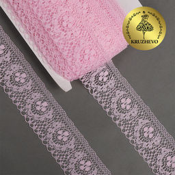 Кружево-трикотаж KRUZHEVO арт.TBY 1660 шир.40мм цв.09 св.розовый, уп.27,4м