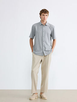 Regular Fit ?izgili Erkek G?mlek